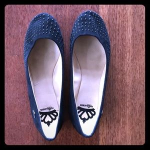 Black studded flats